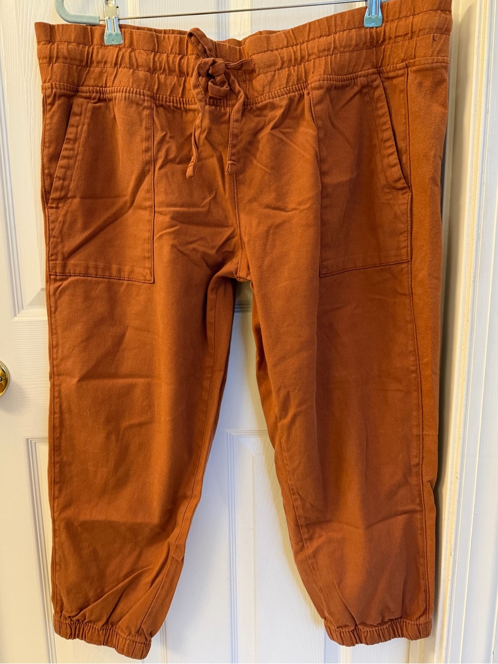 Time & Tru Rust Color Pull-On Cargo/Jogger Capri style Pants Sz 18-18